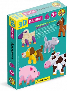 Пазлы 3-D "Деревенька"	(Десятое королевство, 01344ДК)